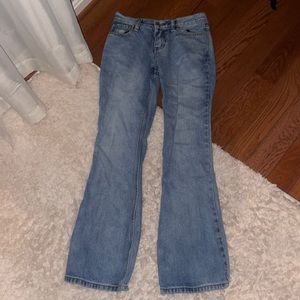 brandy melville flared low-rise jeans